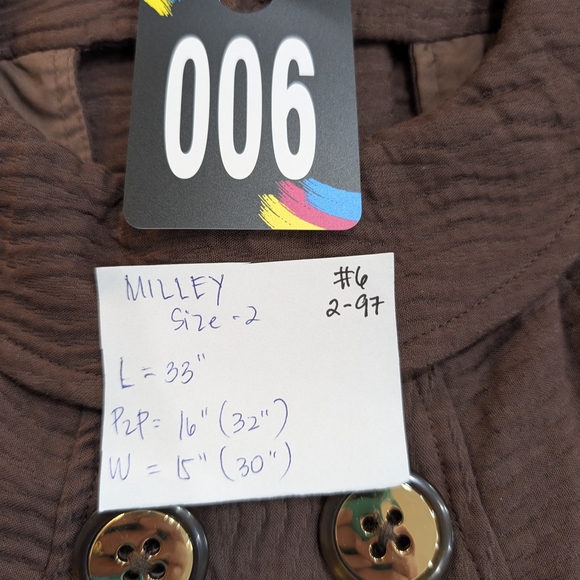 Milly of New York Brown Textured Halter Double Breasted Mini Dress Size 2 - Picture 14 of 14